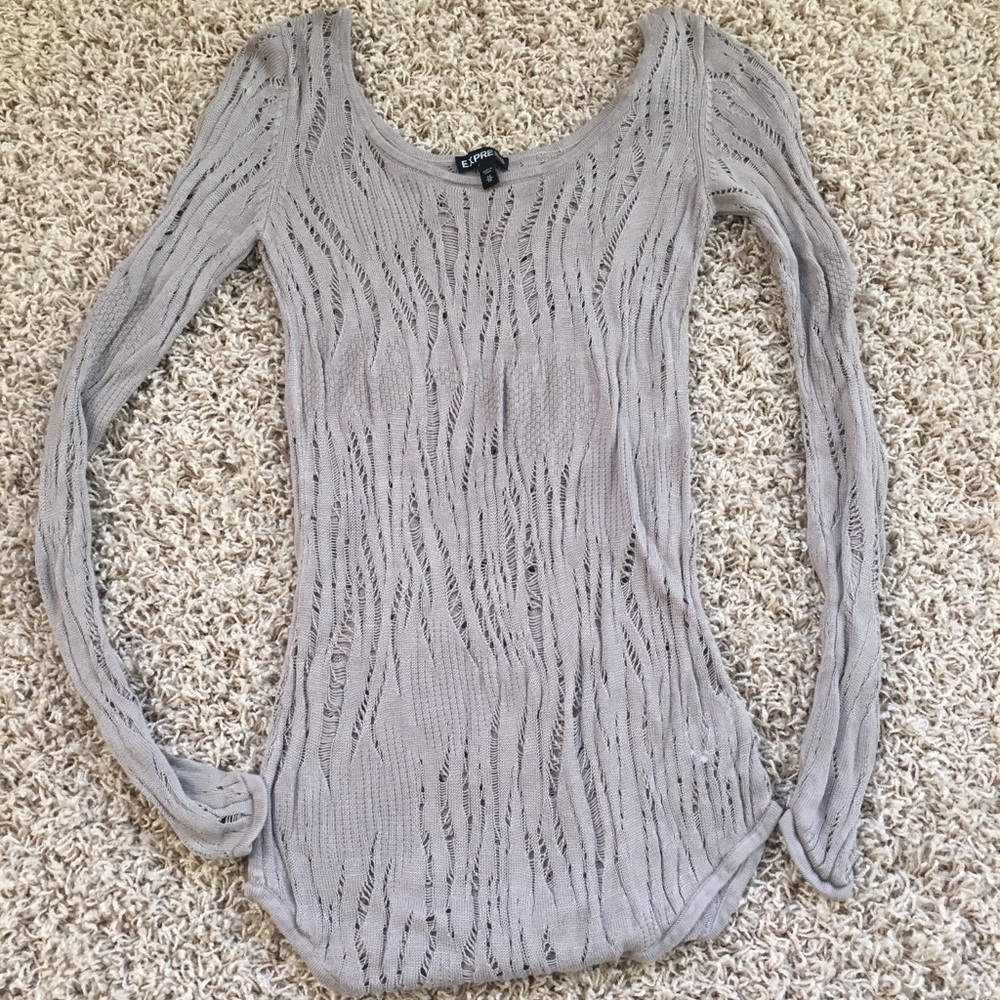 Express Tan Laser Cut Long-sleeve